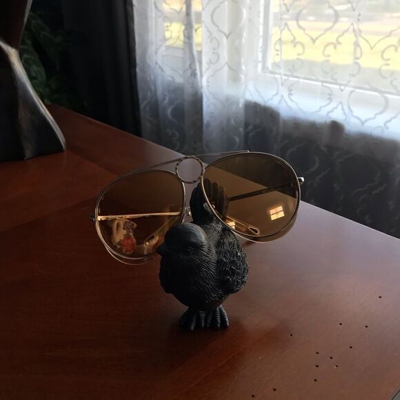 CHLOE Romie 61 mm aviator sunglasses in gold Nwot gold mirror oversized - Picture 5 of 7